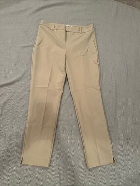 White House Black Market (Biscotti) Beige Textured Ankle Pants - Size 2